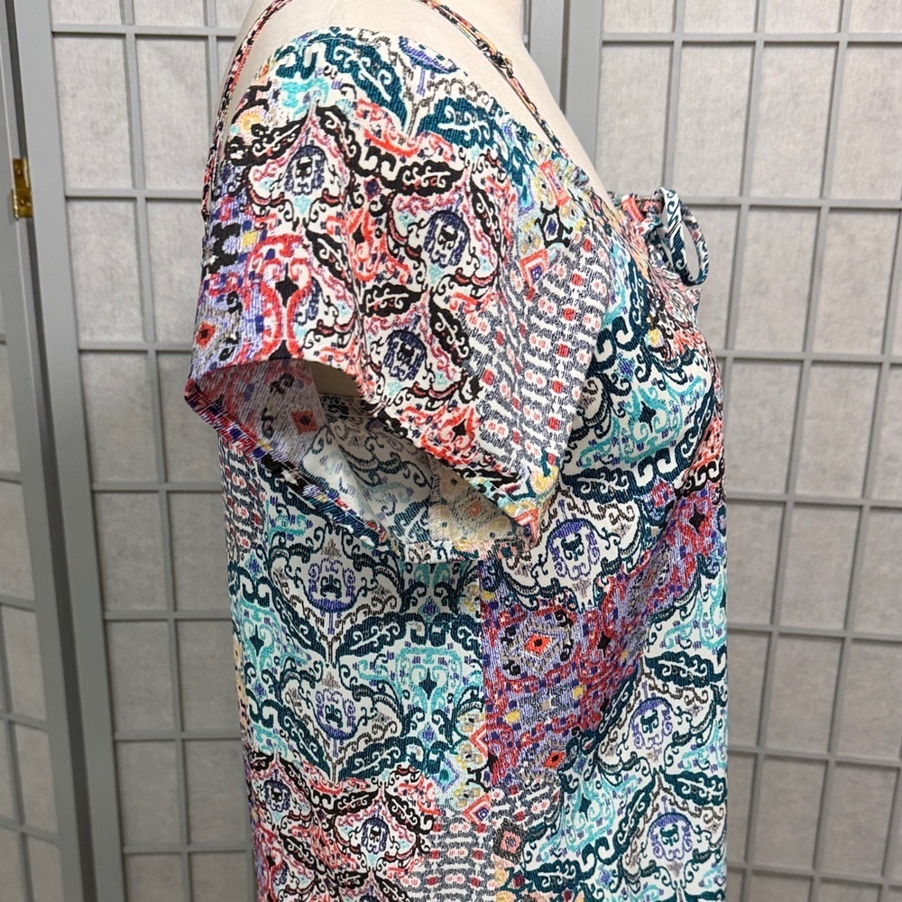 Tristan Multicolor Patterned Dress, Size Small - Picture 3 of 5
